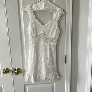 White Lace Tank Top Bodycon Dress